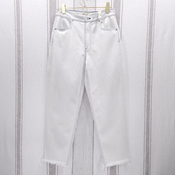 NEW MADEWELL Jeans Wide Leg Tapered Balloon Size 27 Light Cadiz Blue Structured - Picture 2 of 15